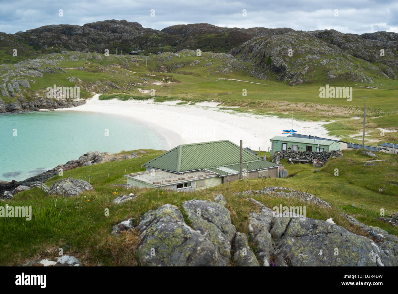 Der Strand von Achmelvich Bay, Assynt, Sutherland, Highlands von Schottland Stockfoto