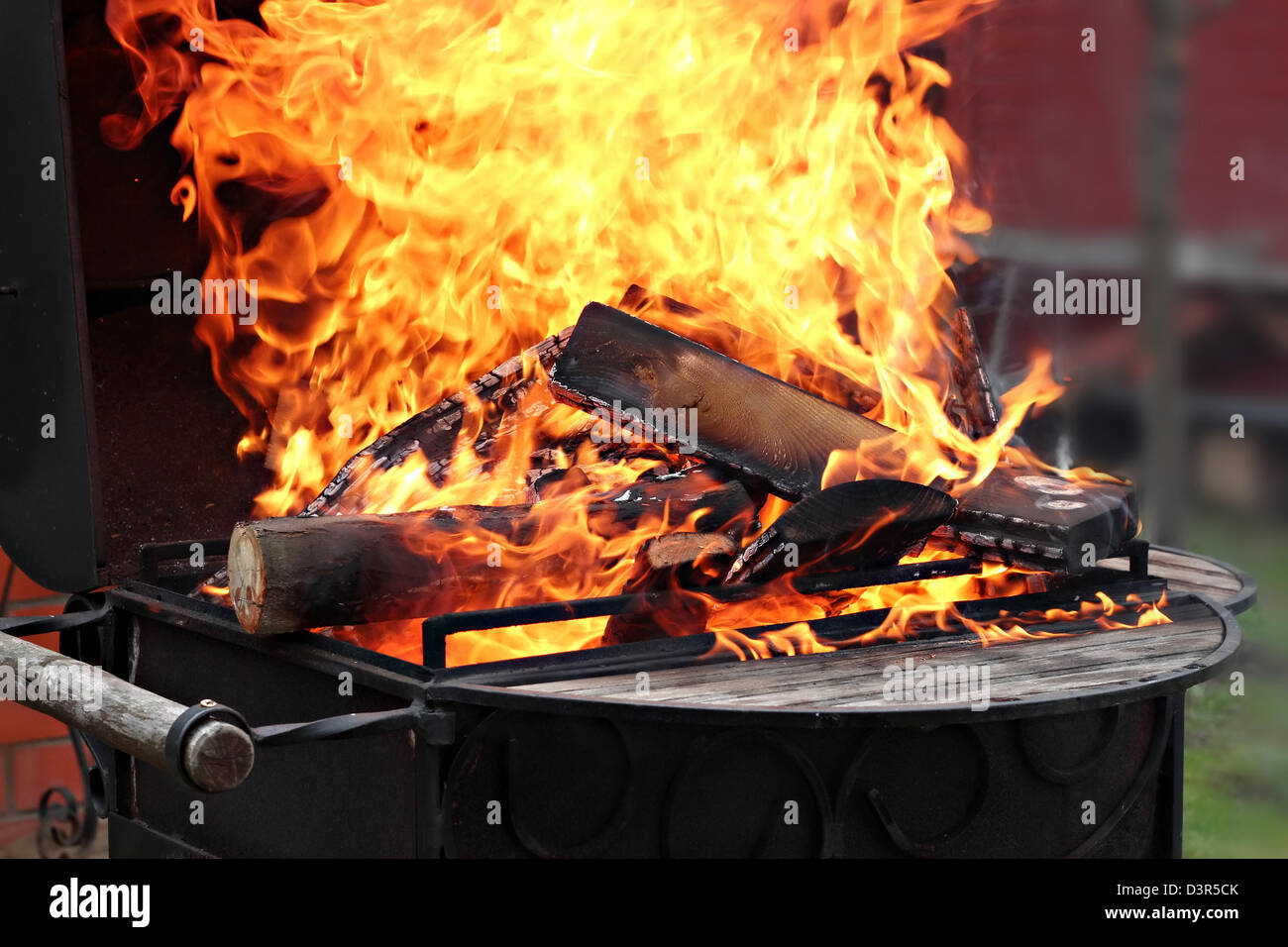 Vorbereitung für das Kochen Barbecue auf Natur, hohe Auflösung Stockfoto