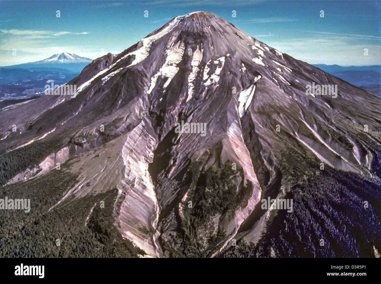 Luftaufnahme aus dem Westen des Mount St. Helens vulkanischen vor
