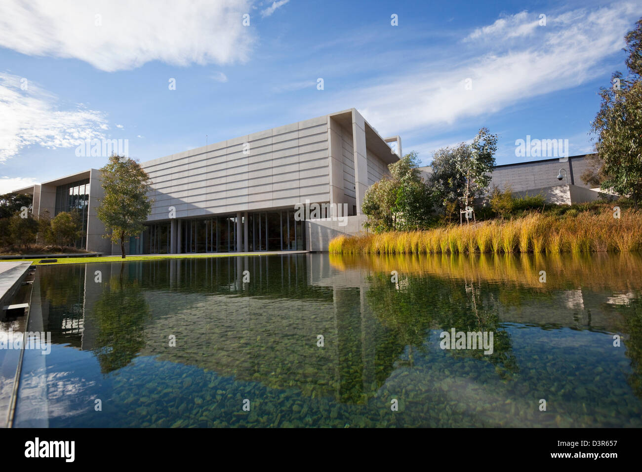 Exterieur der indigenen Galerien National Gallery of Australia. Canberra, Australian Capital Territory (ACT), Australien Stockfoto