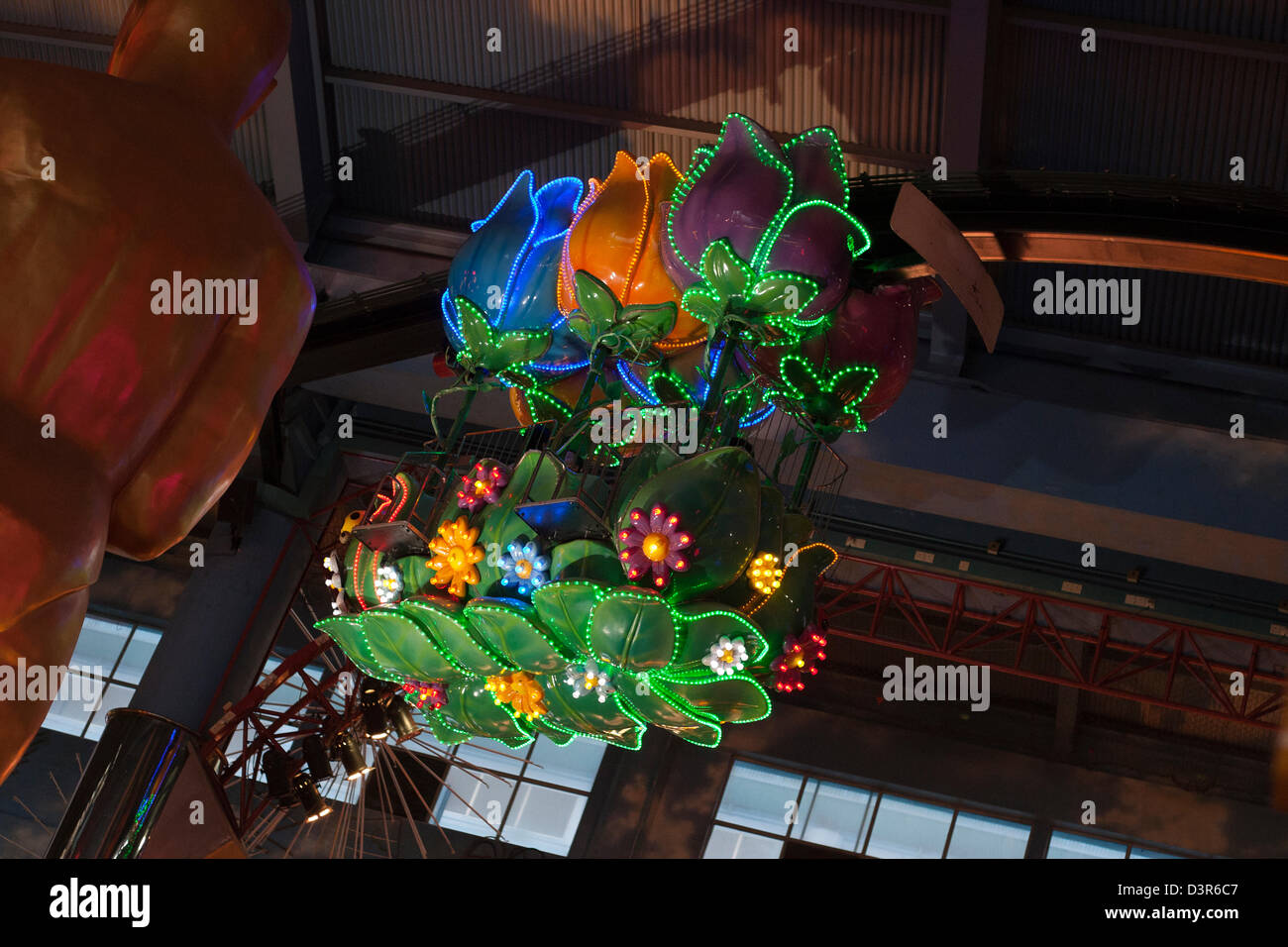 Spaß an der Genting Theme Park in Genting Highlands mit Fahrgeschäften, Restaurants und Hotels in der Nähe von Kuala Lumpur, Malaysia. Stockfoto