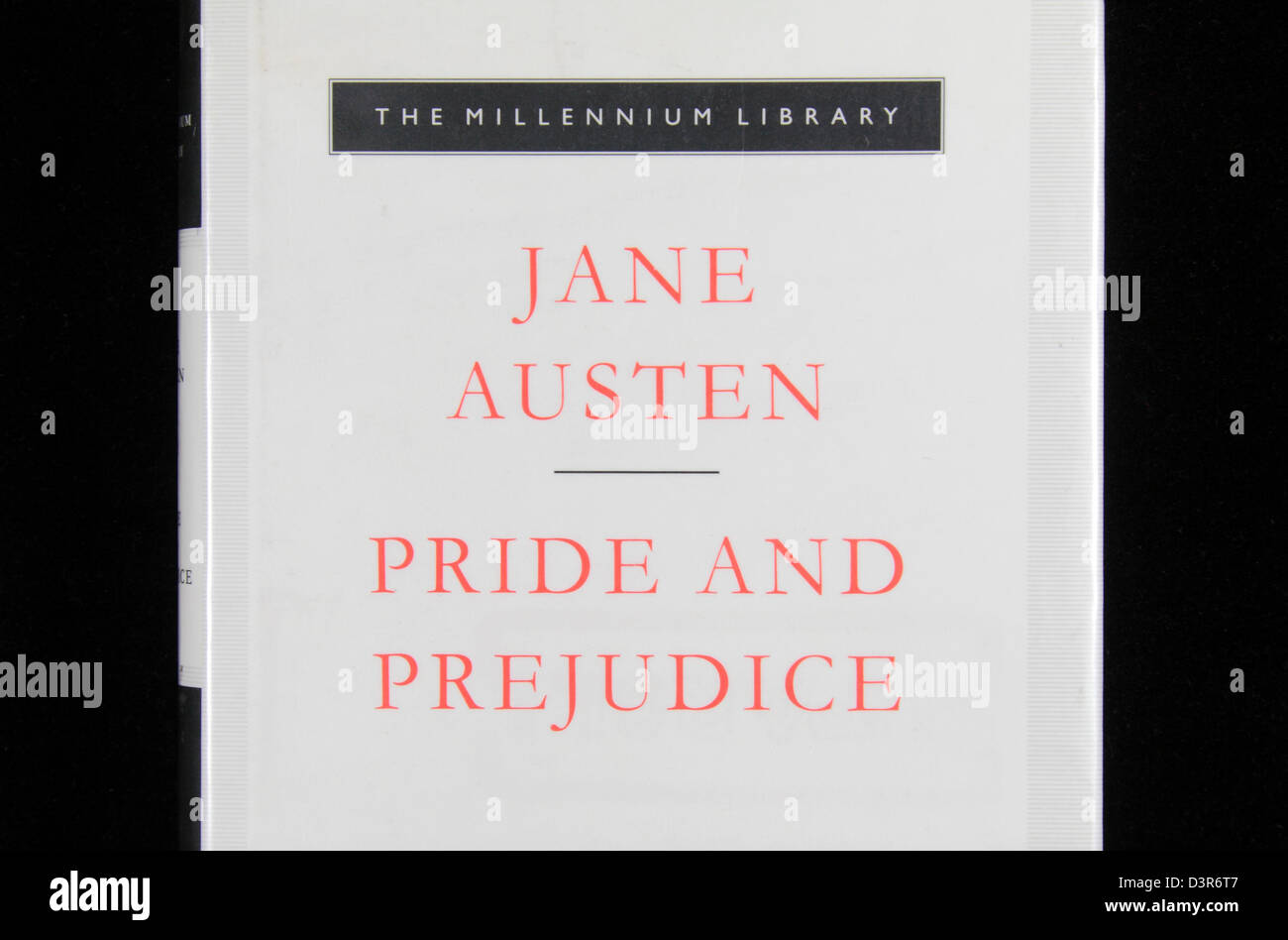 Nahaufnahme des Buchcovers von "Stolz und Vorurteil" von Jane Austen geschrieben. Stockfoto