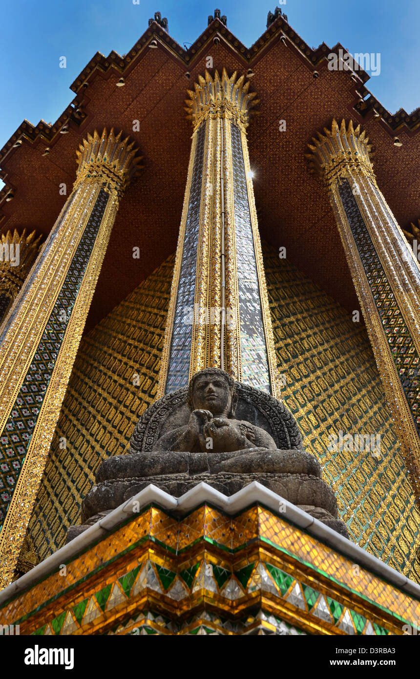 Stein-Budda im Royal Palace Bangkok Thailand Wat Phra Kaew Stockfoto