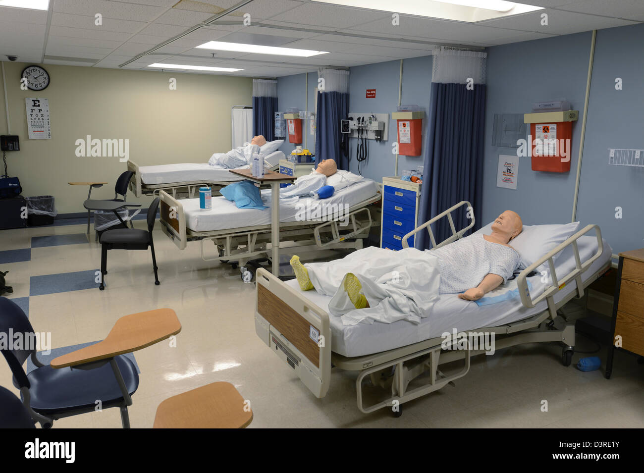 Medical School Krankenzimmer Simulation Stockfoto
