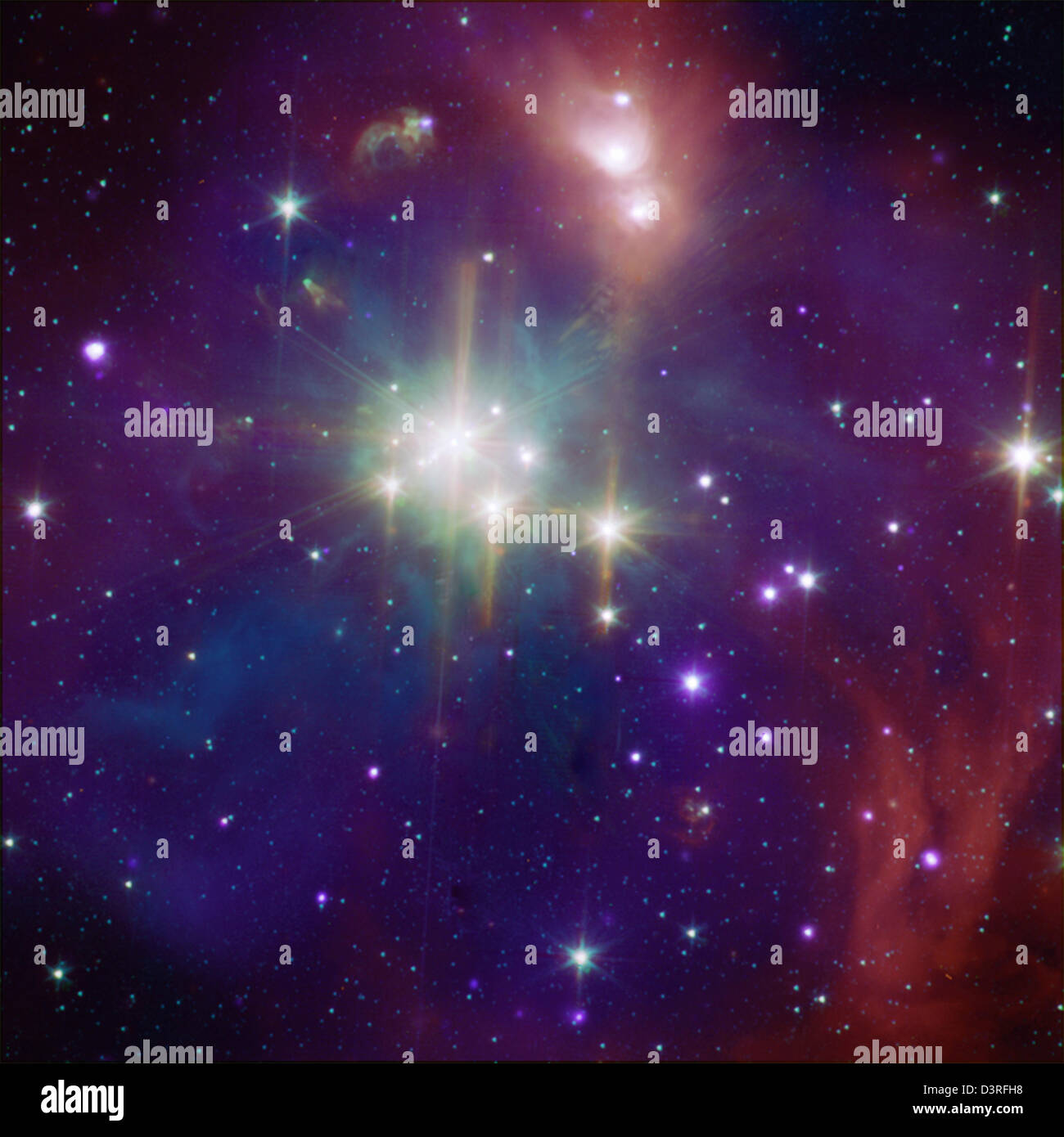 Coronet-Cluster: Ein Nachbar der Sternentstehung (eine Region der Sternentstehung rund 420 Lichtjahre von der Erde.) Stockfoto Coronet-Cluster: Ein Nachbar der Sternentstehung (eine Region der Sternentstehung rund 420 Lichtjahre von der Erde.) Stockfoto