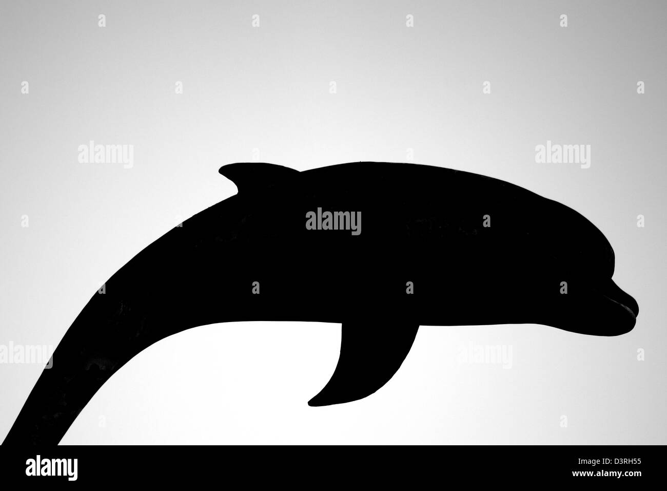 Delphin Figur Silhouette Stockfoto