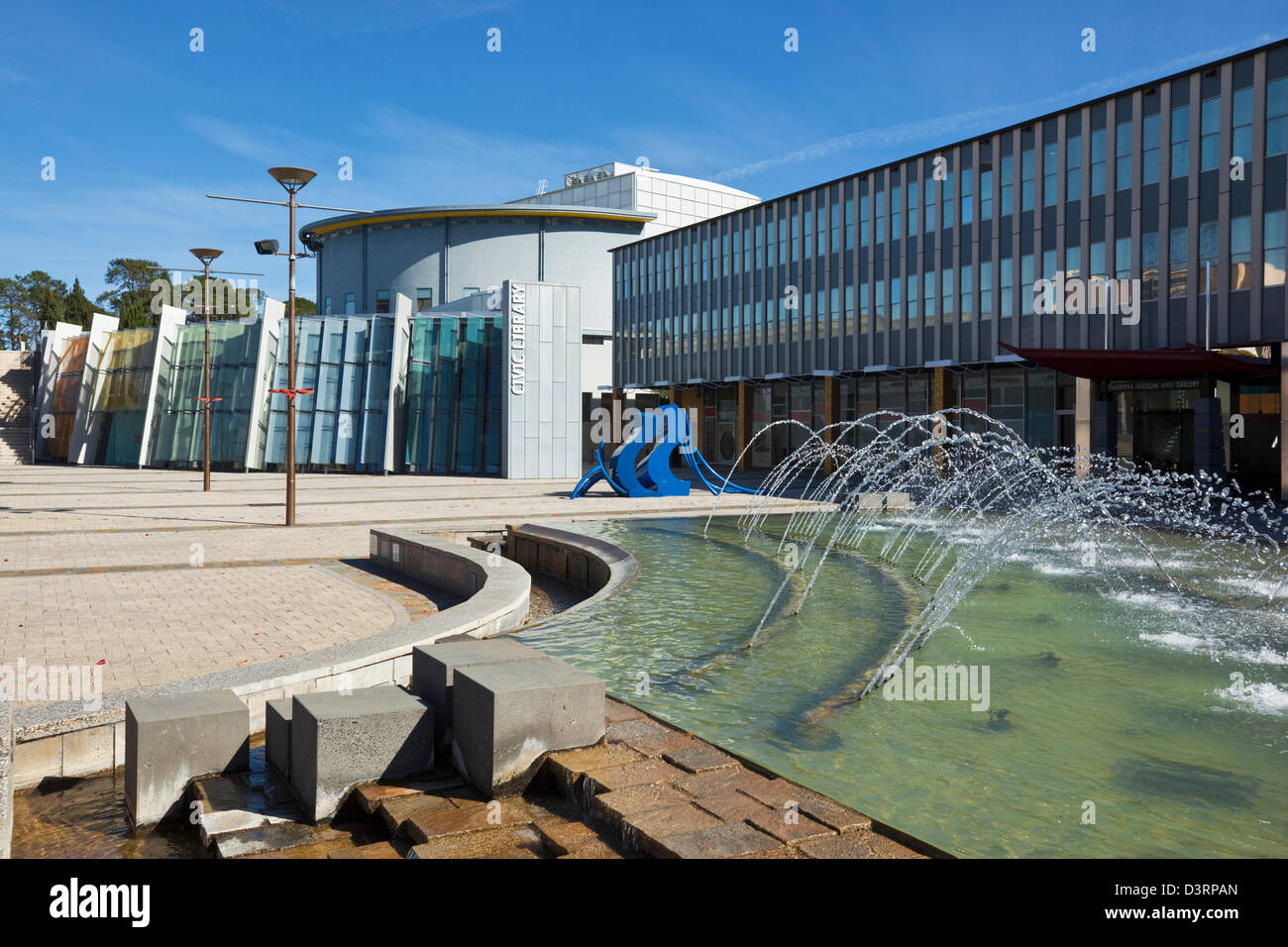 Blick über Civic Square, die Stadtbibliothek. Canberra, Australian Capital Territory (ACT), Australien Stockfoto