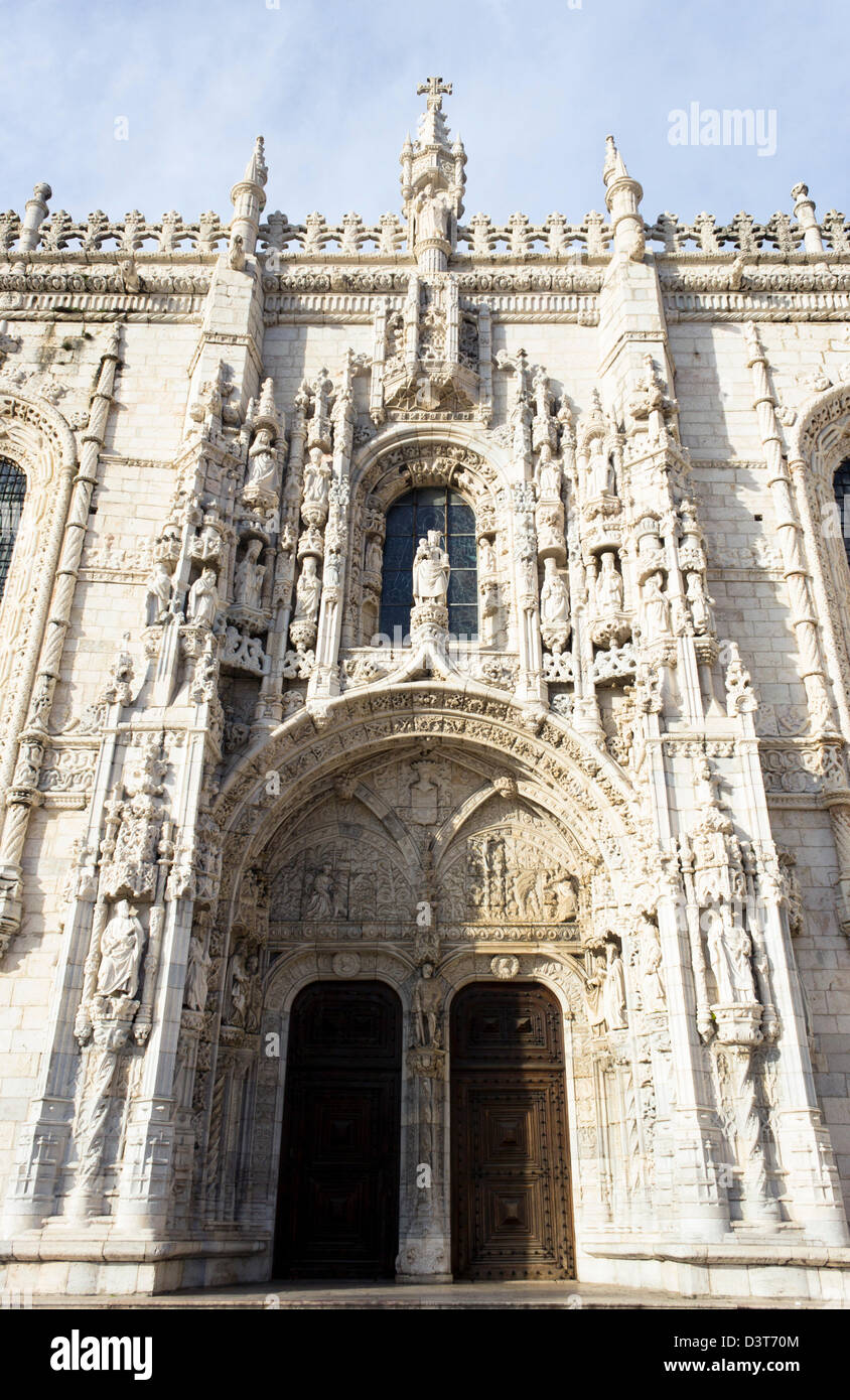 Lissabon, Portugal. Das Hieronymus-Kloster oder El Monasterio de Los Jerónimos de Santa María de Belém Stockfoto