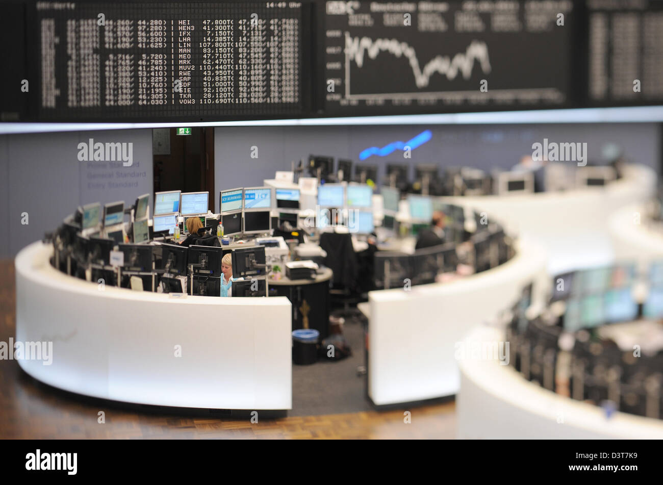 Frankfurt Am Main, Deutschland, Aktienhaendler dem Parkett der Börse Frankfurt Stockfoto