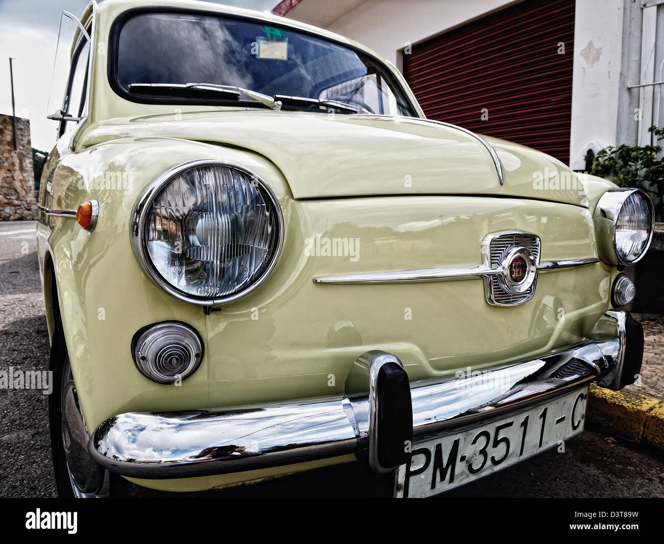 Seat 600. Santa Inés, Ibiza, Balearen, Spanien Stockfoto