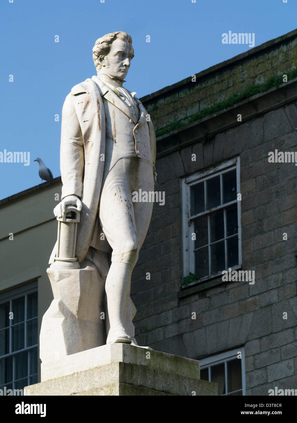 Statue von Sir Humphry Davy in Penzance, Cornwall UK. Stockfoto