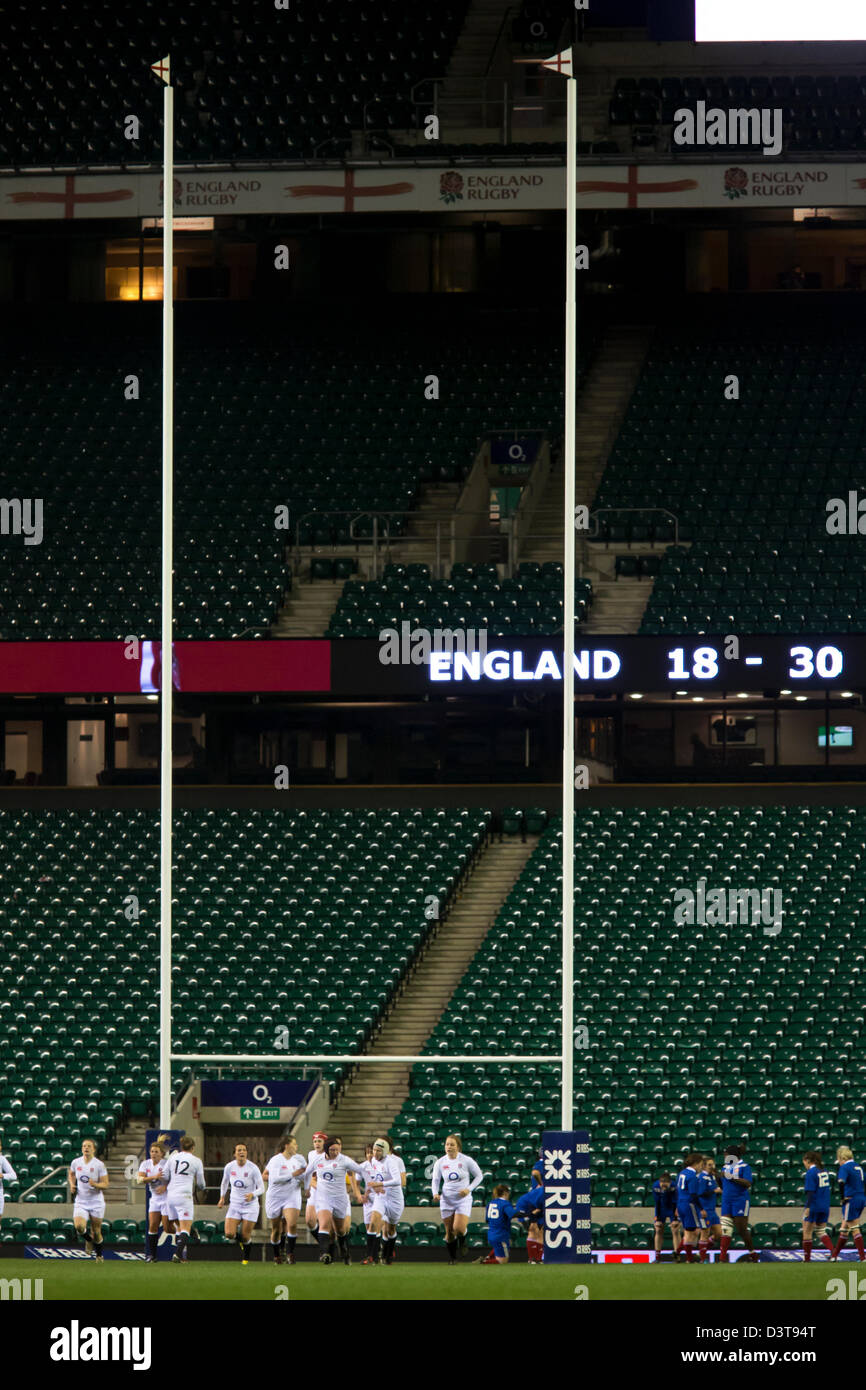 23.02.2013, Twickenham, England V Frankreich Frauen Rugby Six Nations. Stockfoto