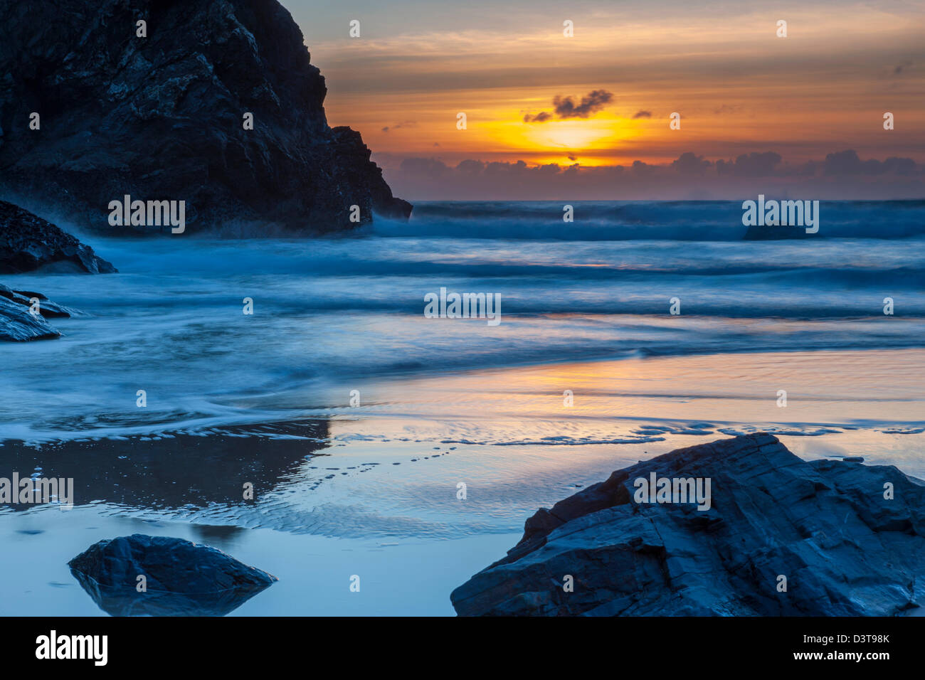 Bedruthan Schritte in Nord Cornwall, England, UK, Europa, Stockfoto