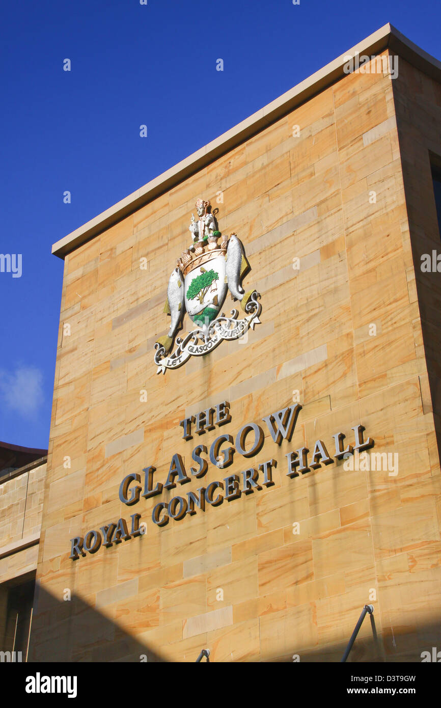 Der Glasgow Royal Concert Hall an der Spitze der Buchanan Street Stockfoto