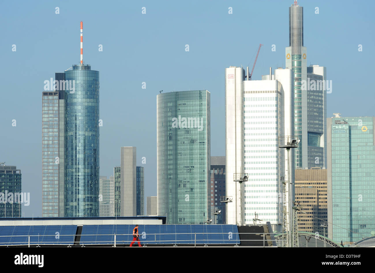 Frankfurt Am Main, Deutschland, die Skyline Frankfurts Bankenviertel Stockfoto