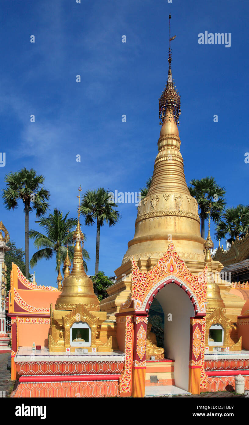 Malaysia, Penang, Georgetown, Dhammikarama Burmesen buddhistische Tempel, Stockfoto