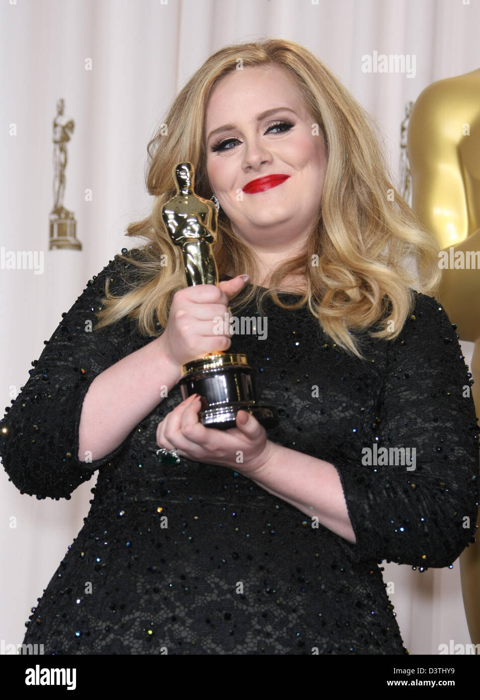 ADELE 85. ACADEMY AWARDS DRUCKSAAL DOLBY Theater LOS ANGELES Kalifornien USA 24. Februar 2013 Stockfoto