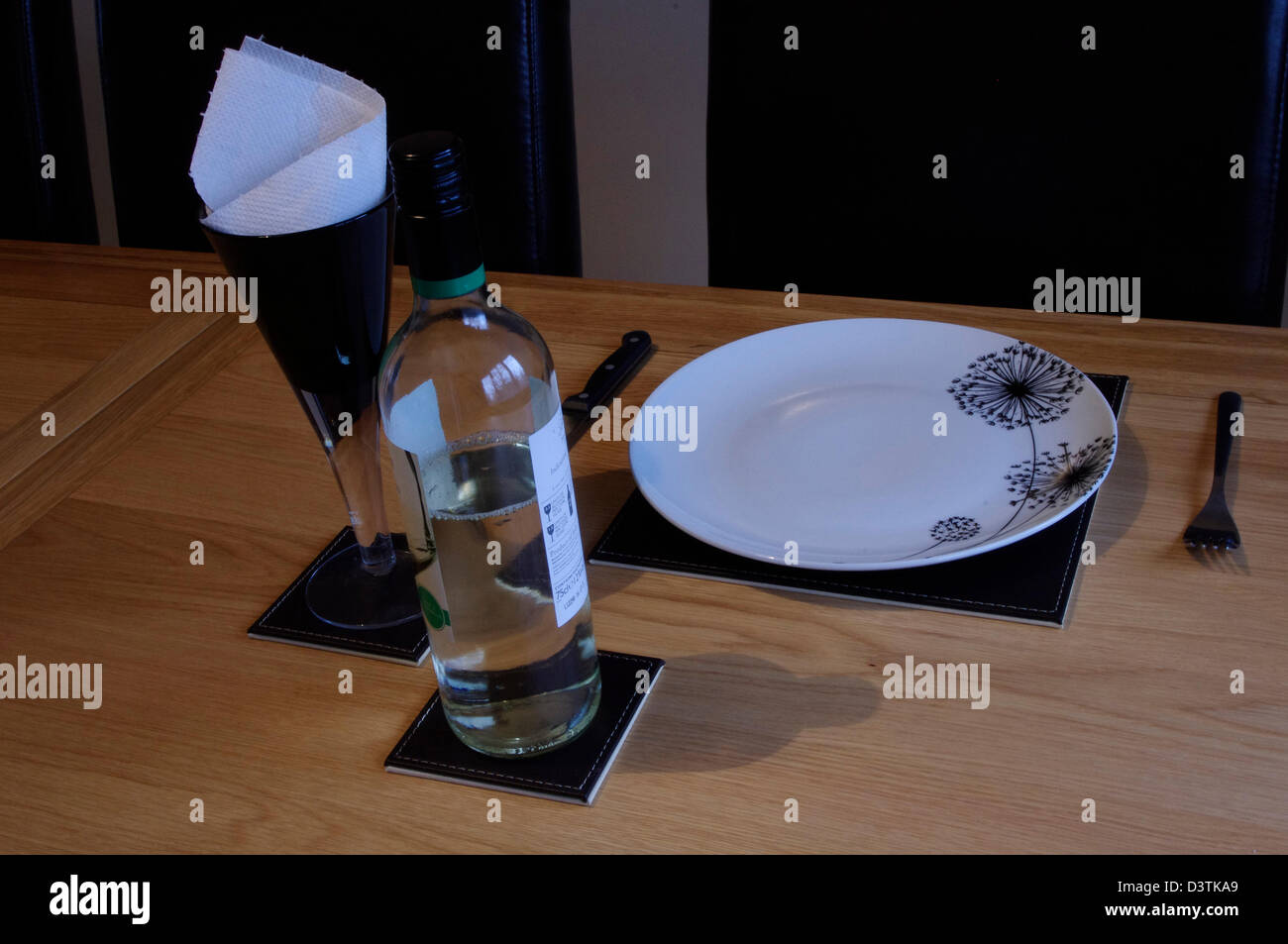 Restaurant-Abendessen-Satz Stockfoto