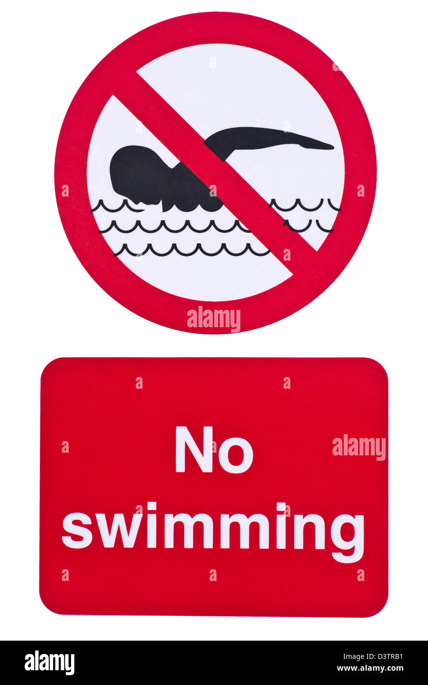 Kein Schwimmen Zeichen UK Zeichen Stockfoto