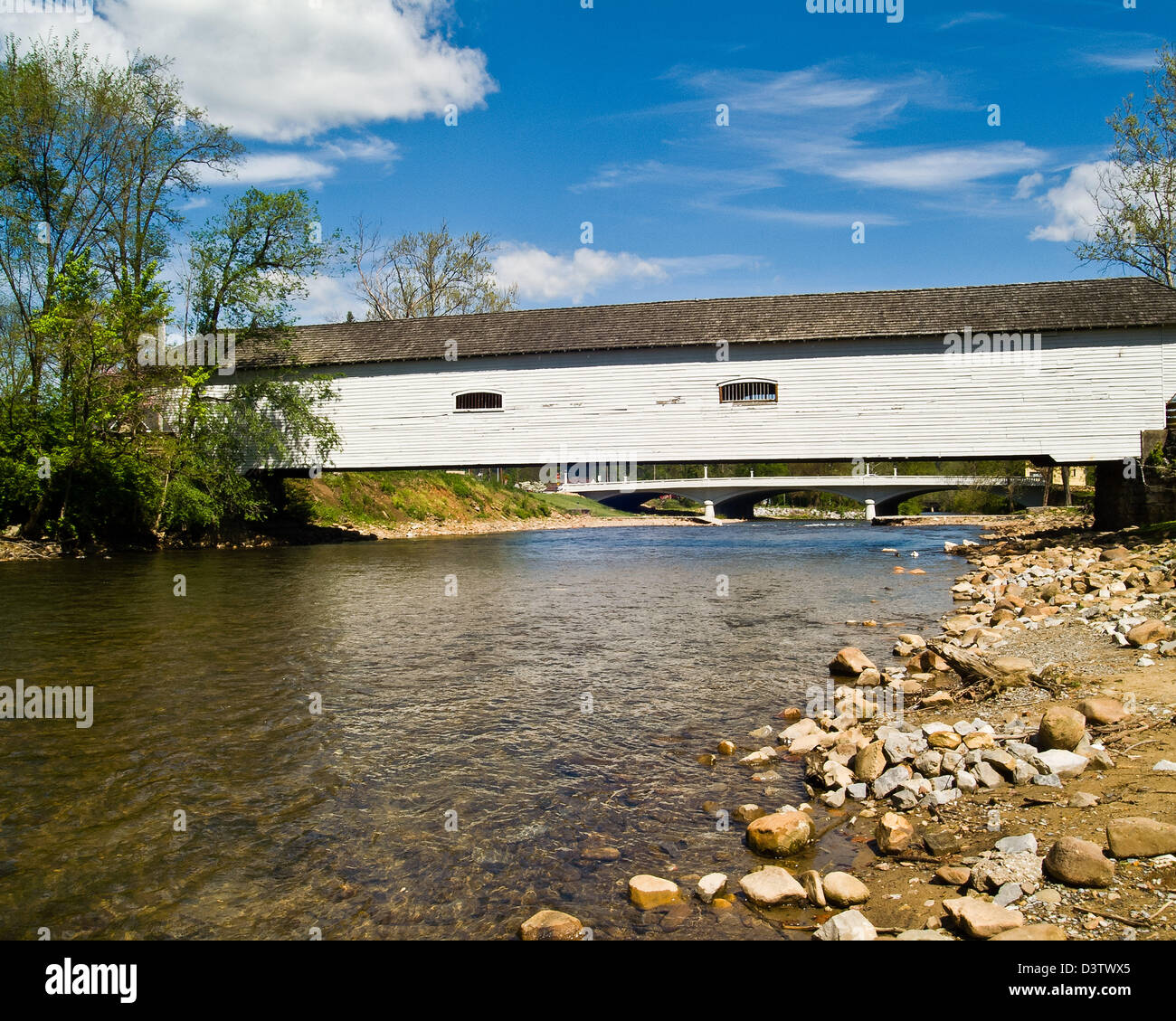 Elizabethton gedeckte Brücke, Elizabethton, Tennessee Stockfoto