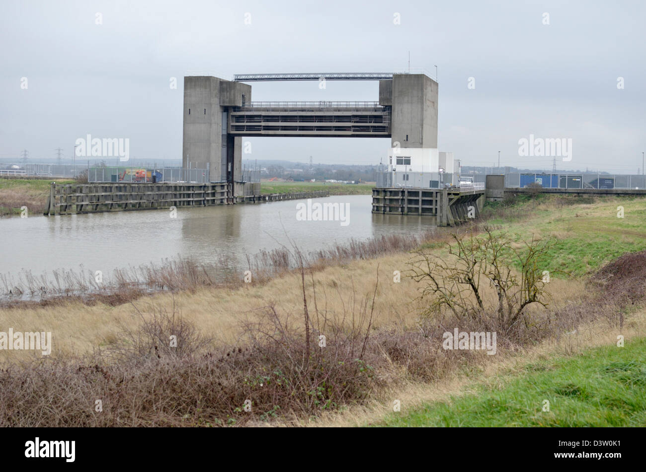 Dartford Creek Barriere Hochwasserschutz, Kent, UK Stockfoto