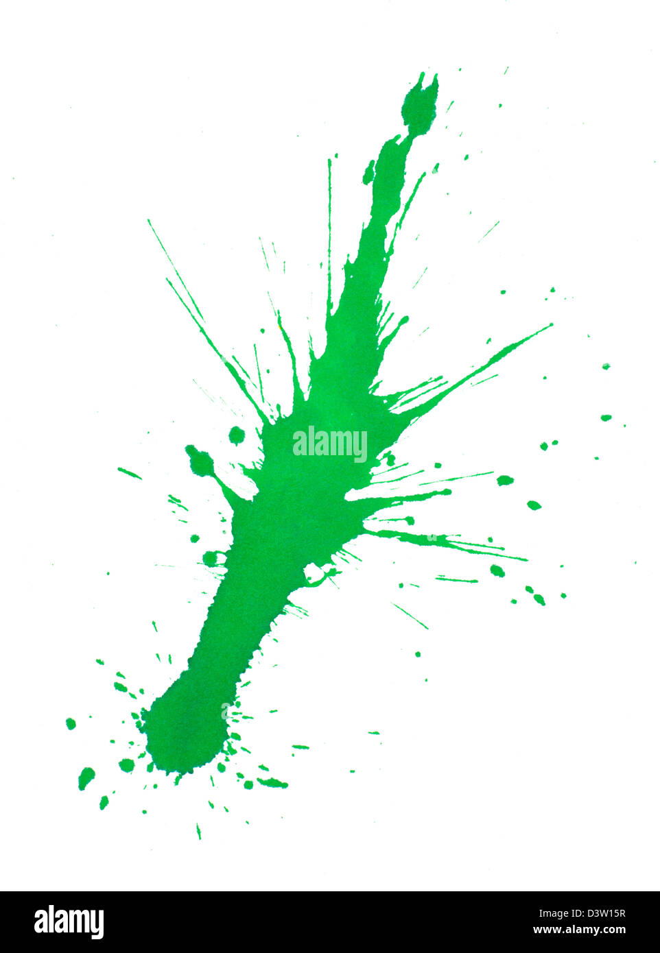 Grüne Tintenklecks Stockfoto