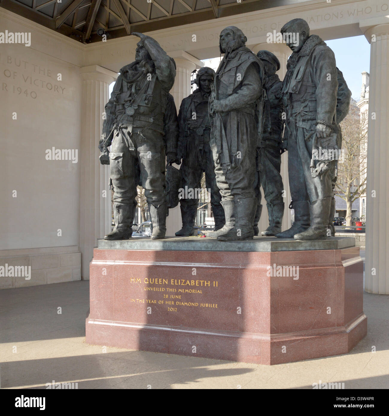 Bomber Command Royal Air Force Memorial Statuen der Flieger Stockfoto