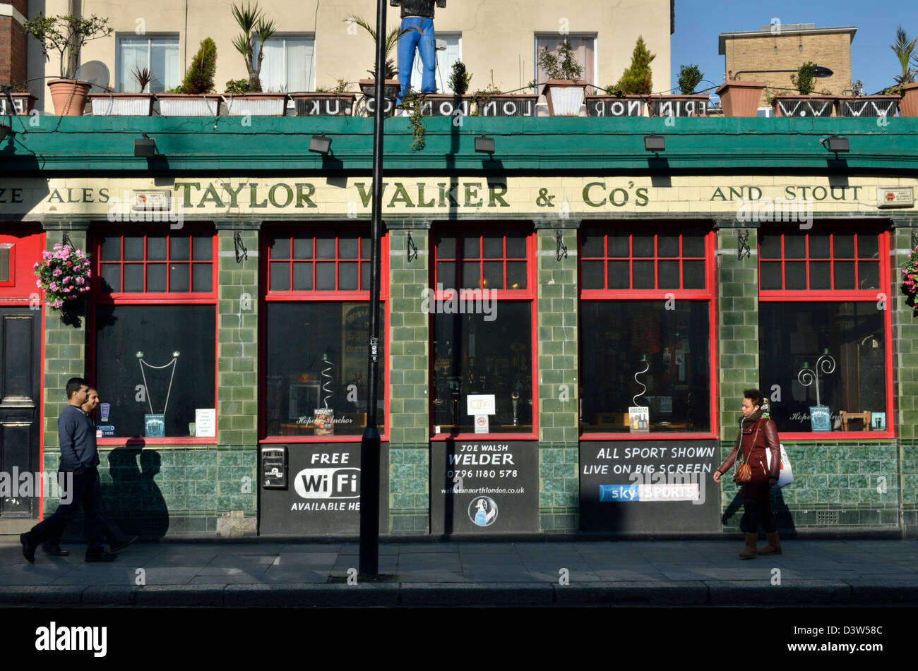 Der Hoffnung und Anchor Pub in Crowndale Road, Camden Town, London, UK Stockfoto