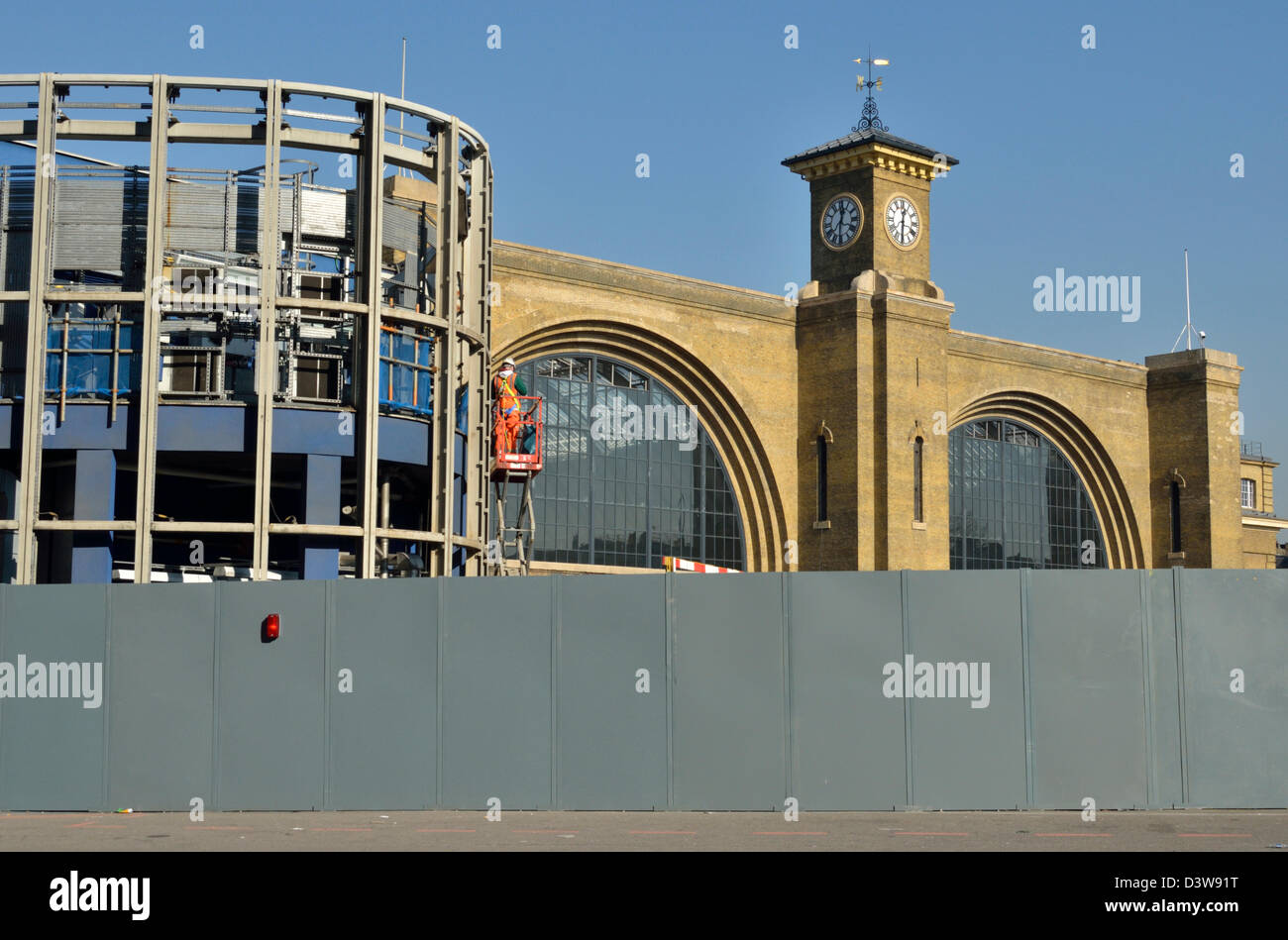 Kings Cross Station Sanierung, London, UK Stockfoto