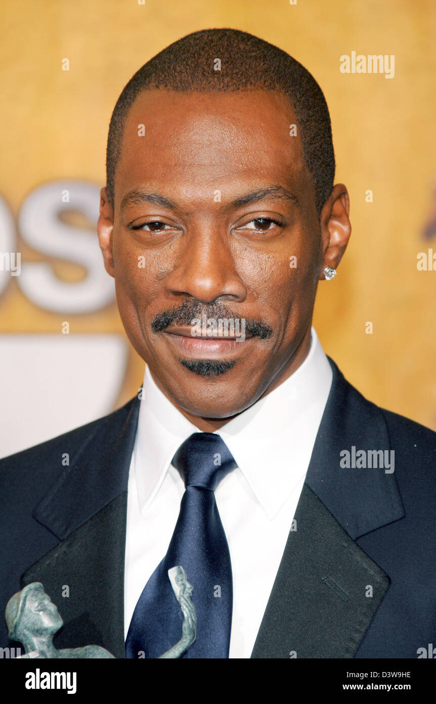 US amerikanische Schauspieler Eddie Murphy lächelt der 13. Screen Actors Guild Awards im Shrine Auditorium in Los Angeles, USA, Sonntag, 28. Januar 2007. Foto: Hubert Boesl Stockfoto