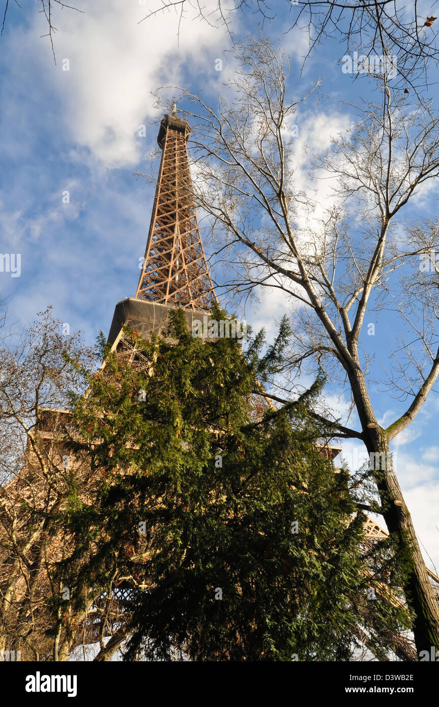 Der Eiffelturm in Paris, Frankreich Stockfoto