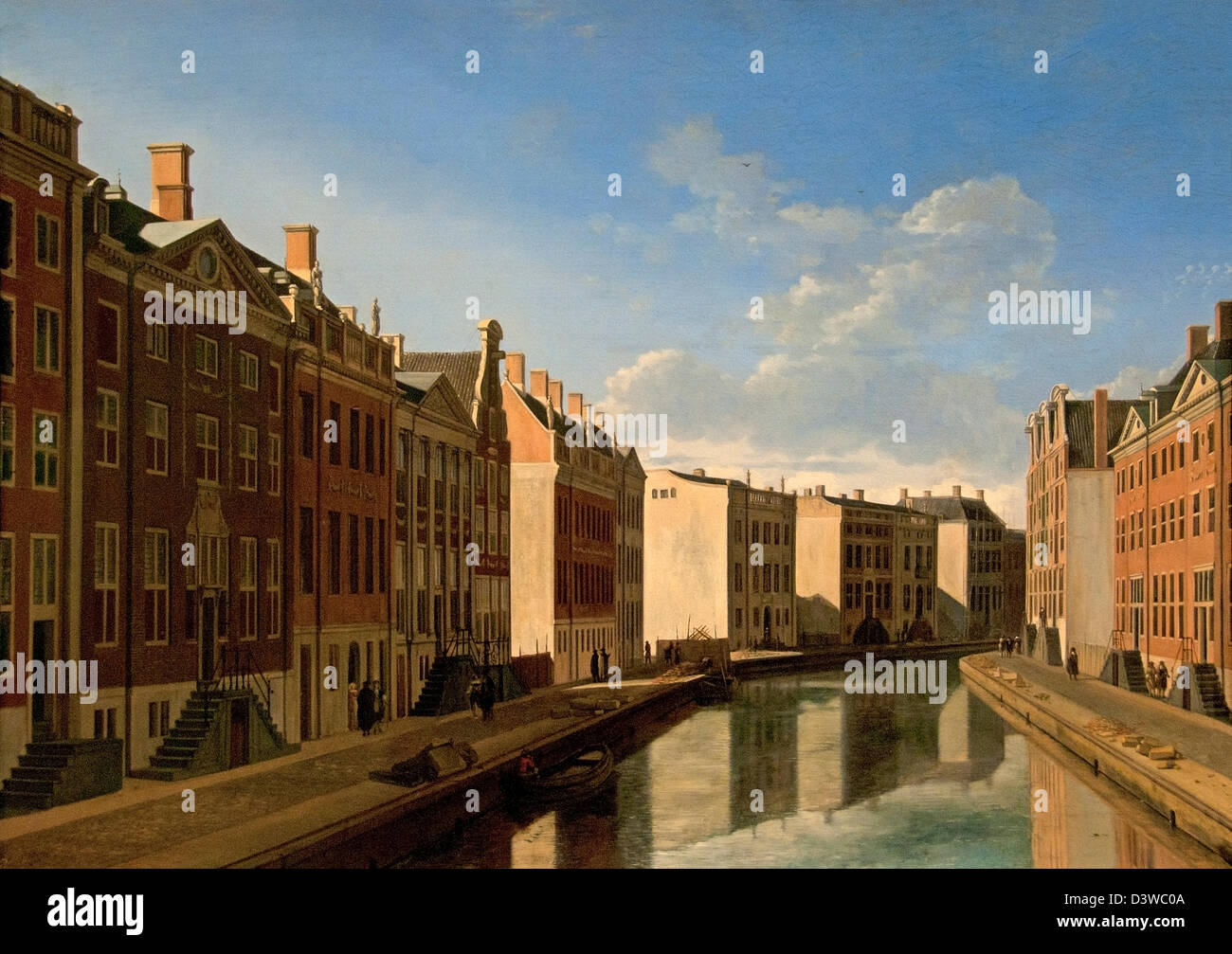 Die goldene Biegung der Herengracht Amsterdam 1671 Gerrit Adriaensz Berckheyde Niederländische Niederlande Stockfoto