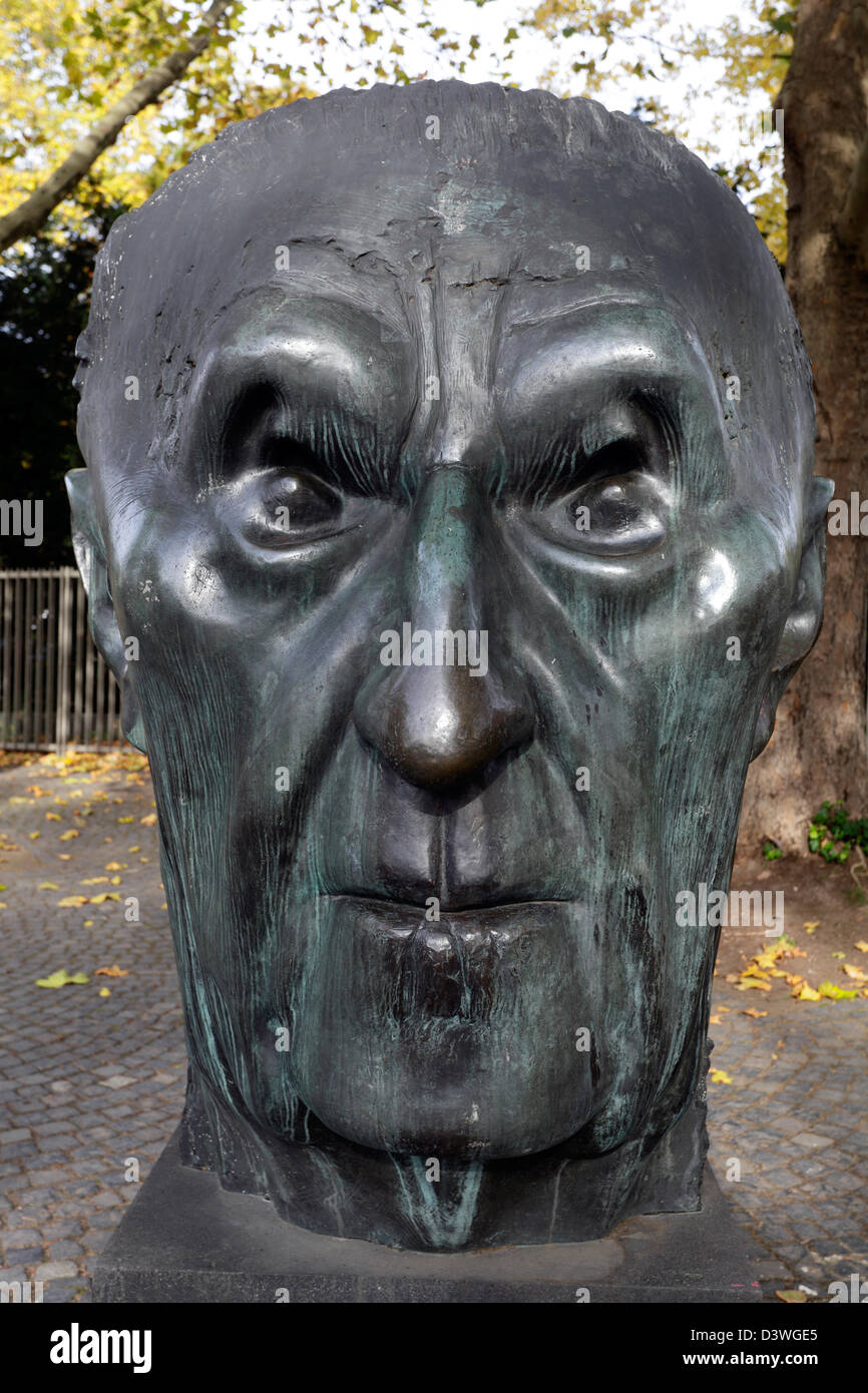 Bonn, Deutschland, Kunststoffkopf von Konrad Adenauer, das Bundesgericht Stockfoto