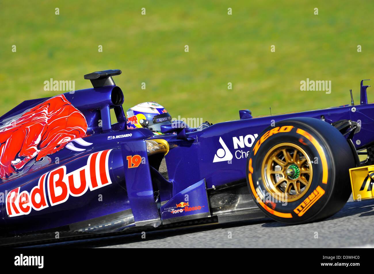 Daniel Ricciardo (AUS), testet Toro Rosso STR8 während der Formel-1 Rennstrecke Circuit de Catalunya in der Nähe von Barcelona, Spanien im Februar Stockfoto