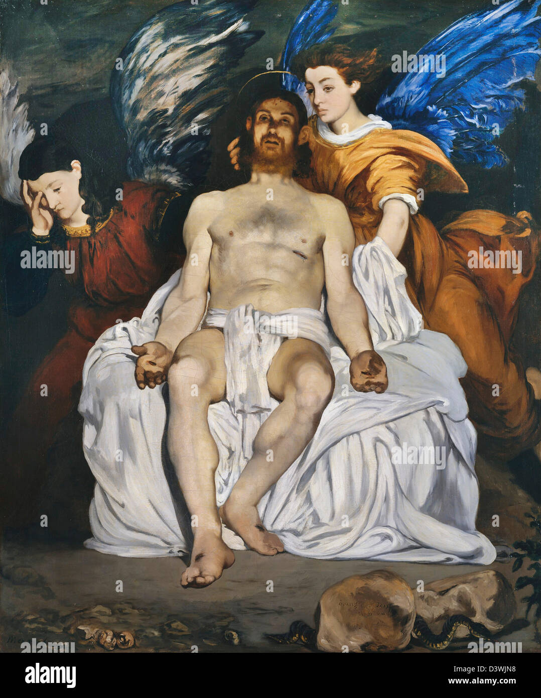 Edouard Manet, der tote Christus mit Engeln 1864 Öl auf Leinwand. Metropolitan Museum of Art, New York Stockfoto