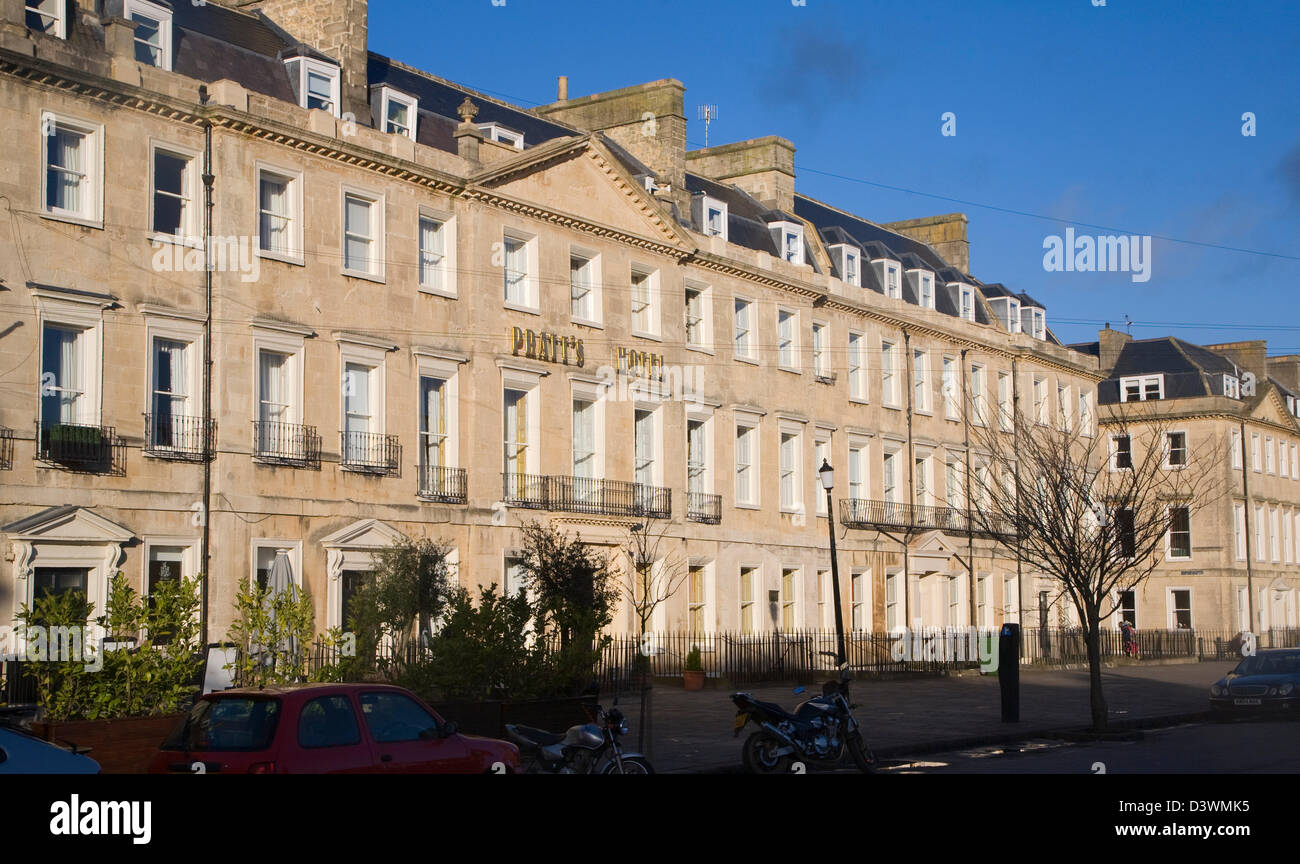 Pratts Hotel in South Parade georgischen Terrasse um 1743 von John Wood gebaut, die ältere, Bath, Somerset, England Stockfoto