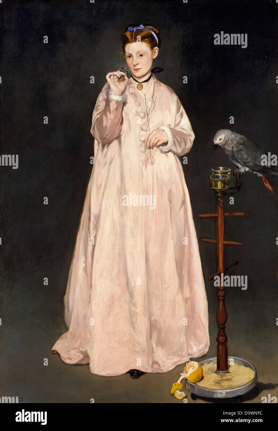Edouard Manet, junge Dame in 1866 Öl auf Leinwand. Metropolitan Museum of Art, New York Stockfoto