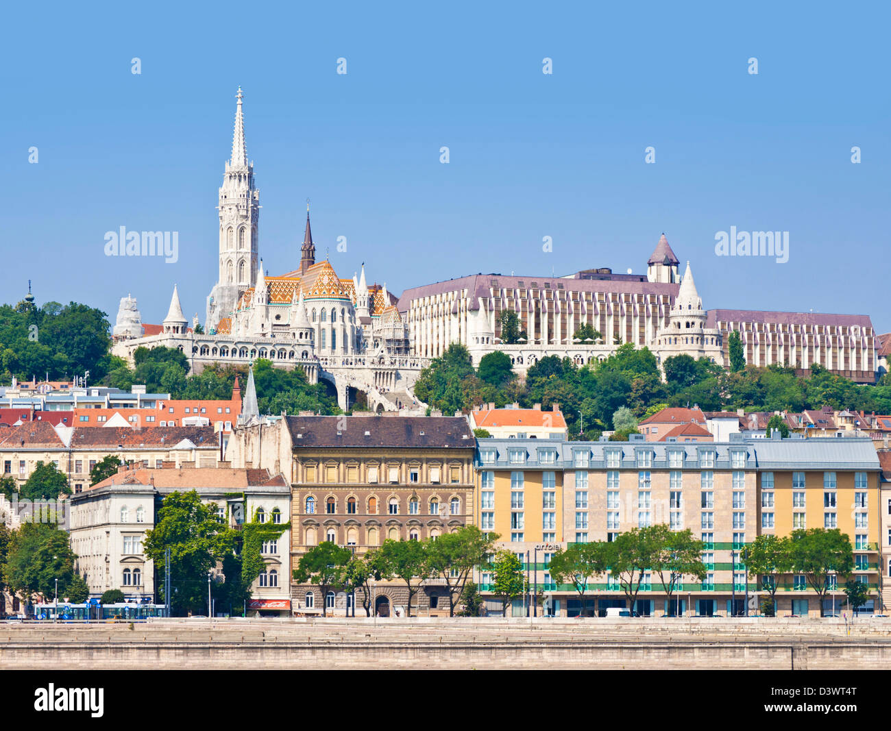 Matyas Kirche, Matyas Templom und die Fischerbastei, Halaszbastya, Buda Seite Budapest, Ungarn, Europa, EU Stockfoto