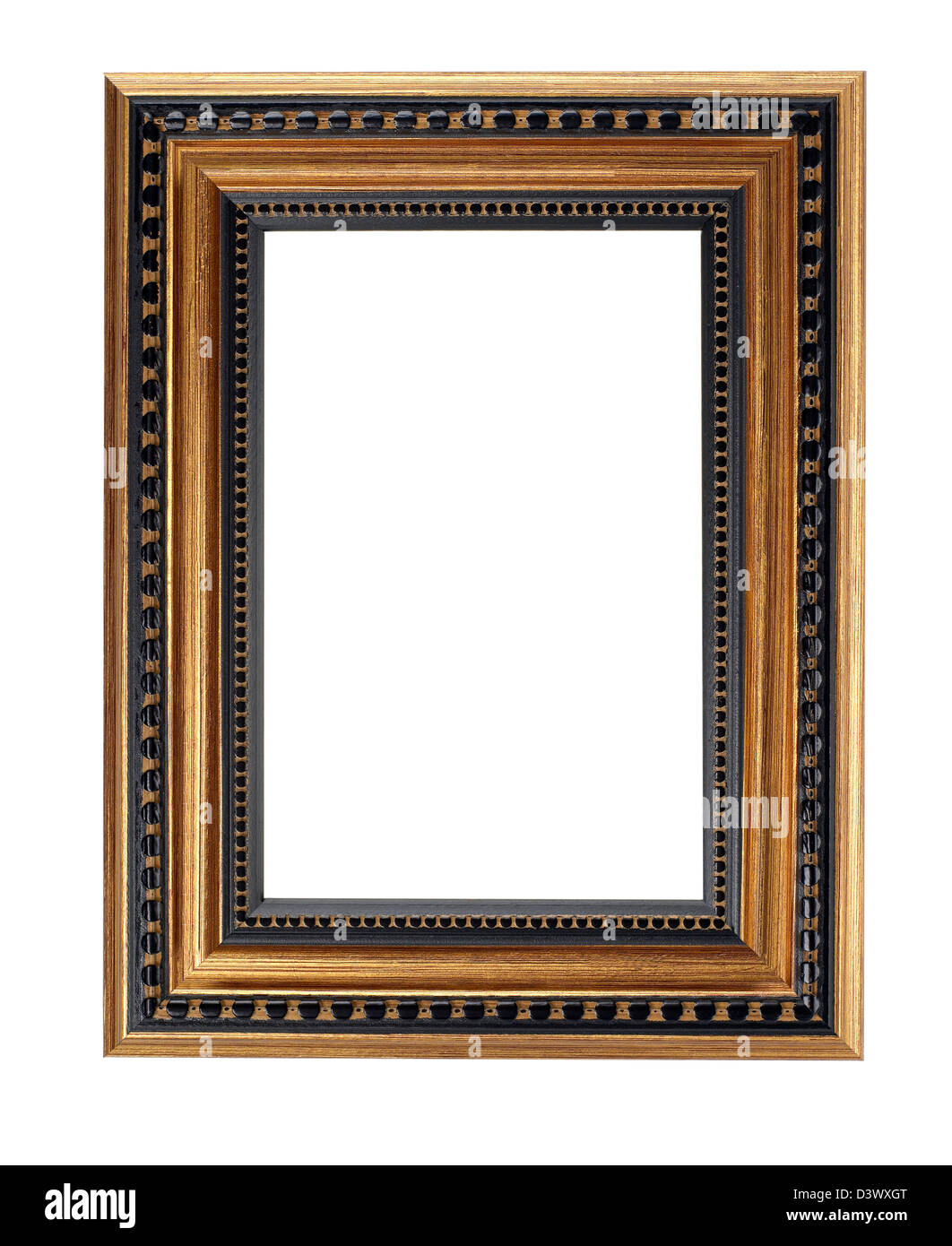 Gold und schwarz Holz Bilderrahmen Stockfoto