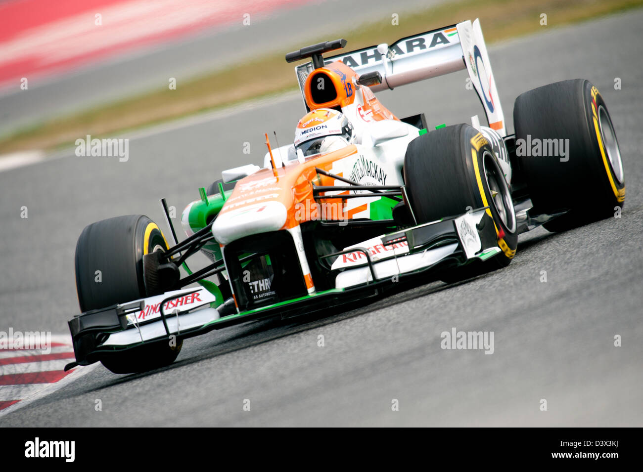 Adrian Sutil (GER), Force India F1 Team VJM06, Formel-1-Test-Sitzungen, Circuit de Catalunya, Barcelona, Spanien, Februar 2013 Stockfoto