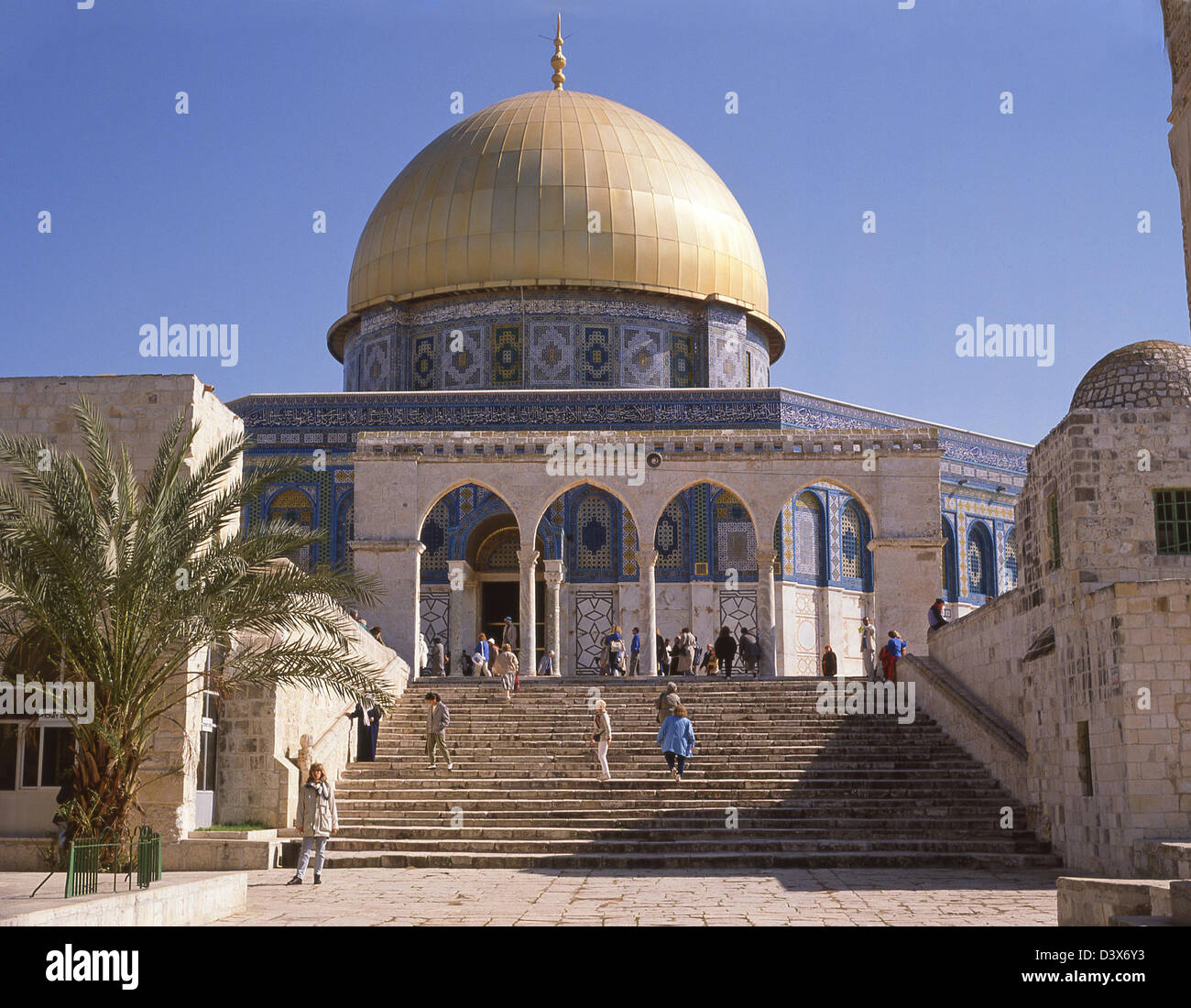 Der Felsendom (Qubbat as-Sakhra) auf dem Tempelberg, Altstadt, Jerusalem, Israel Stockfoto