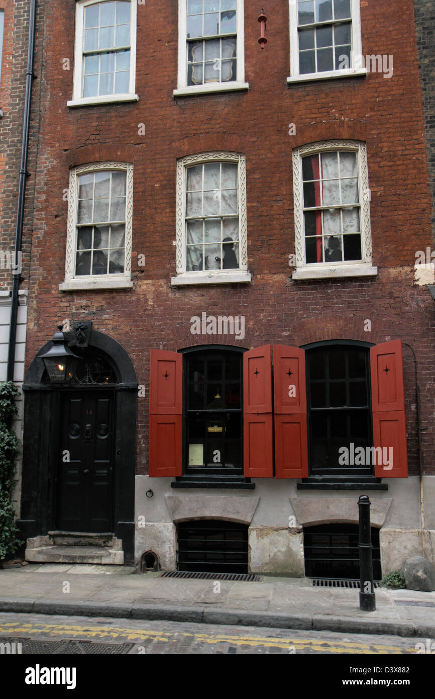 Dennis Severs Haus, Folgate Street, Spitalfields, London, UK. Stockfoto