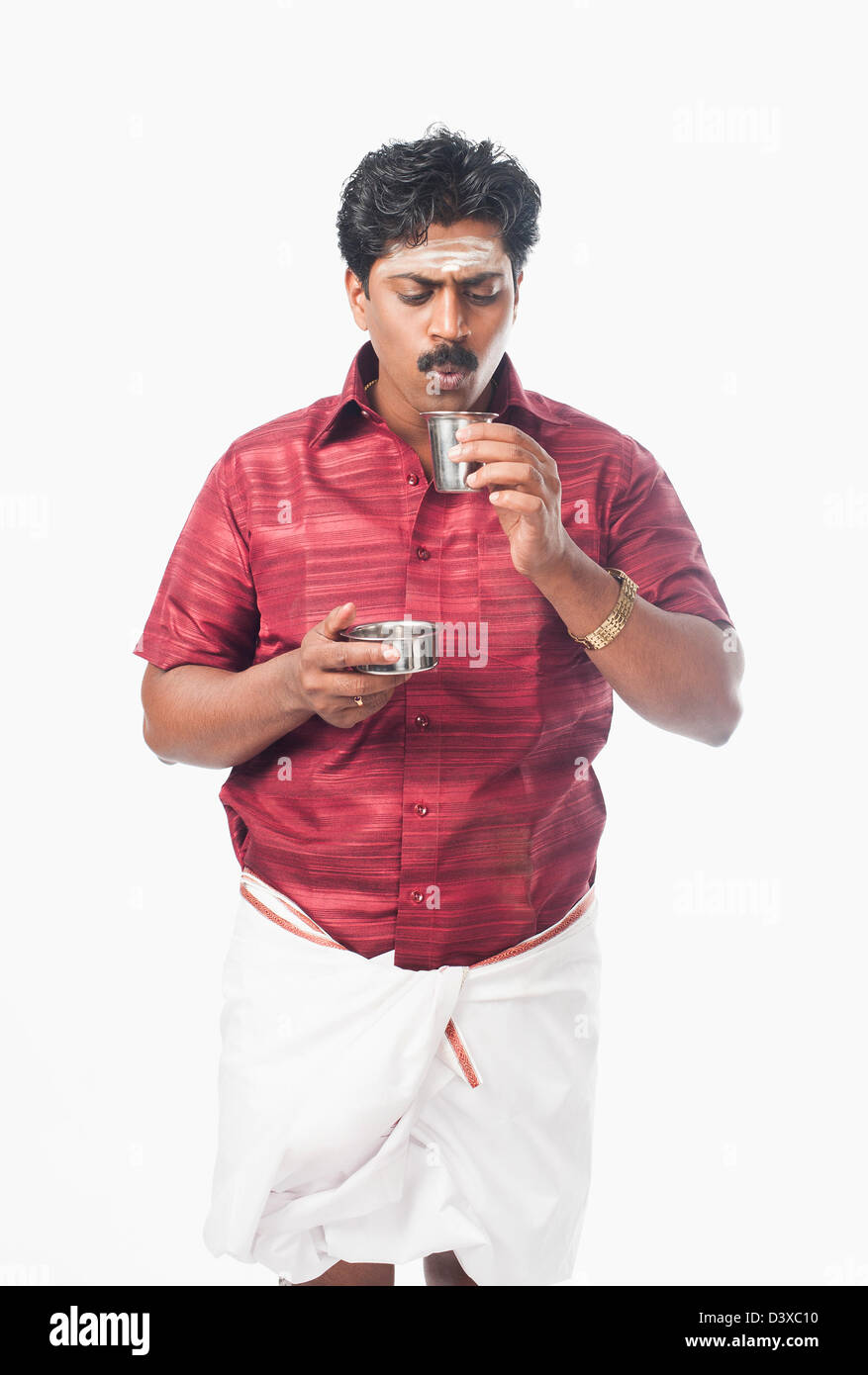 Südindische Mann Tee Stockfoto