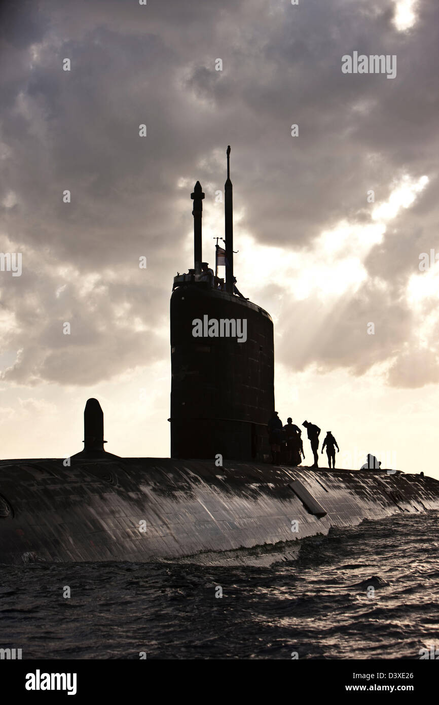 Nukleare u-Boot HMS Talent Hintergrundbeleuchtung in Ägypten Stockfoto