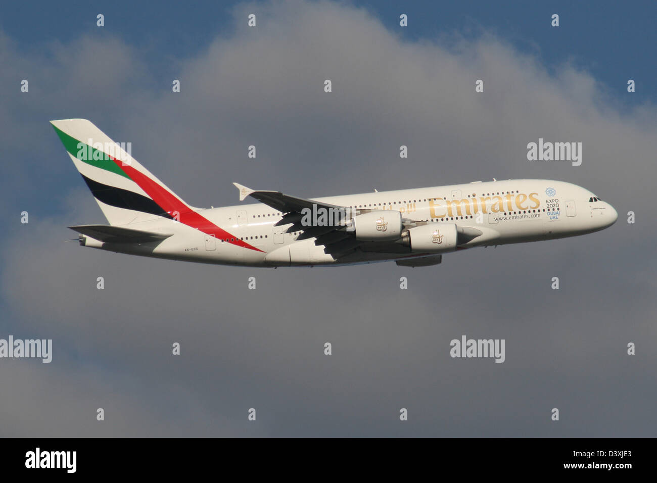 EMIRATES AIRLINE VAE AIRBUS A380 Stockfoto