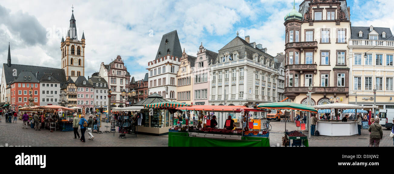 Markt, älteste Stadt Trier, Rheinland-Pfalz, Deutschland Stockfoto