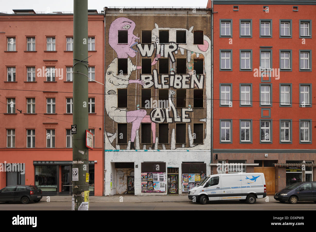 Berlin, Deutschland, vakant, ehemals bewohnte Haus in der Brunnenstraße Stockfoto
