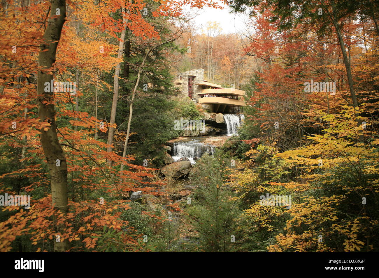 Fallingwater Gebäude von Frank Lloyd Wright, Mill Run, PA, USA Stockfoto