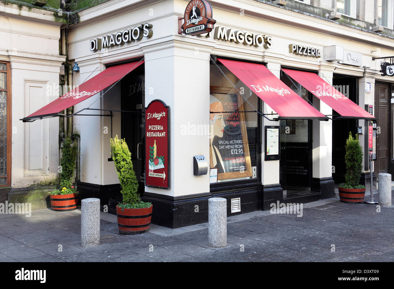 Pizzeria Di Maggio, Royal Exchange Square in Glasgow City Centre, Schottland, UK Stockfoto