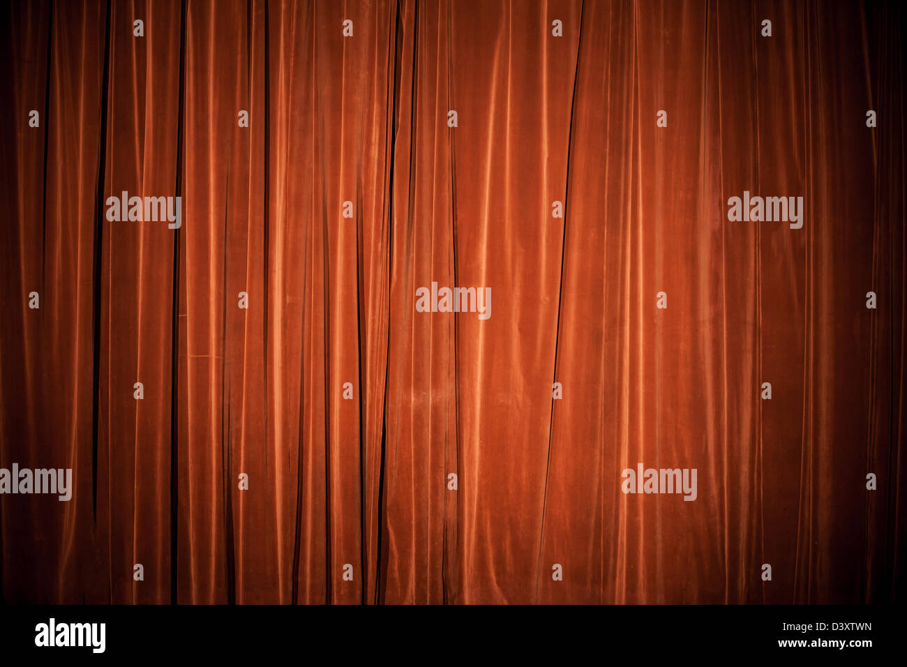 Vintage natürliche samt rot-braunen Vorhang Hintergrundtextur Stockfoto